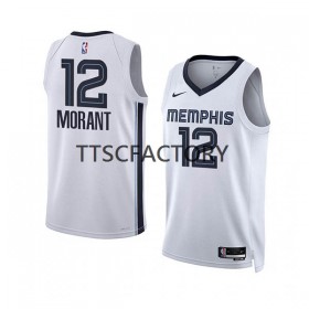 Herren NBA Memphis Grizzlies Trikot Ja Morant 12 Nike 2022-23 Association Edition Weiß Swingman